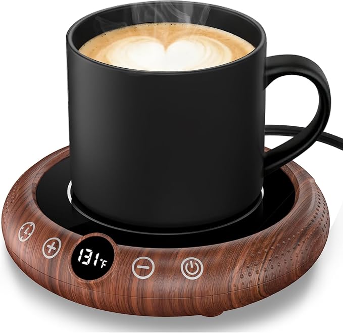 Mug Warmer, 36W Coffee Cup Warmer for Desk with Temperature Display 8-Temp Settings Controlled Heating Coffee Candle Warmer Plate for Beverage Gifts Accessories for Women Men (No Mug)