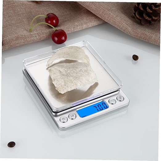 Digital Kitchen Scale High-Precision Stainless Steel Food Weight Balance Scale with Backlit LCD Display Auto-Off Function for Cooking Baking Jewelry