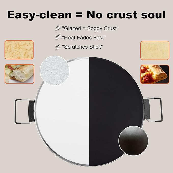 Electric Pizza Maker, 12 Inch Countertop Pizza Oven with Pizza Stone, 1200W Indoor Italian Style Pizza Cooker, Dual Heating with Independent Temperature Control, Heats Up to 800°F, Black