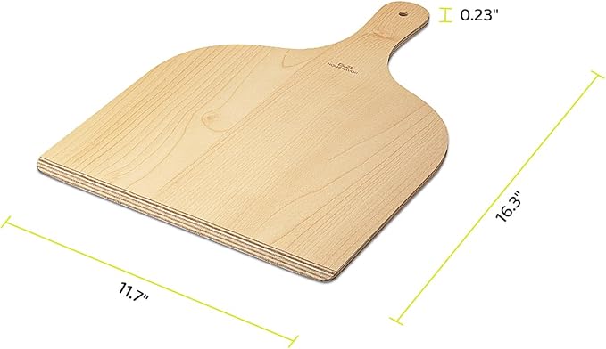 G.a HOMEFAVOR 2 Pack Wooden Pizza Peel - Pizza Paddle Spatula 12 inch with Wood Handle, Oven Accessory for Pizza Making, Large Cutting Board for Transferring Pizza