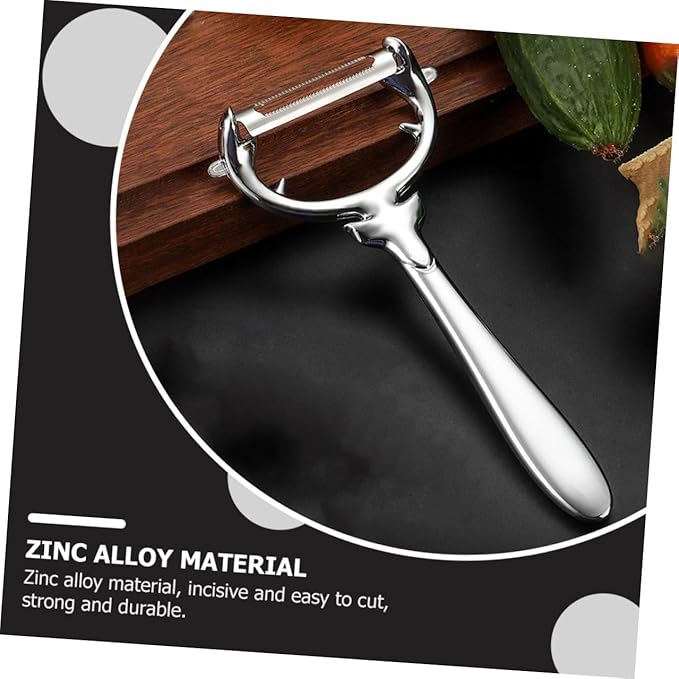 Multi-functional Zinc Alloy Vegetable Peeler Manual Grater for Potatoes Carrots Cucumbers Kitchen Tool Sturdy Design for Easy Skin Removal and Corner Digging