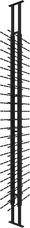 Ultra Wine Racks Floor-to-Ceiling Mount Display (2 Side, Double Deep, Black, Holds 84 Wine Bottles) - Modern Metal Wine Storage for Wine Cellars, Home Bars, Kitchens, & Dining Rooms