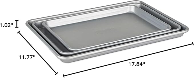 Viking 3-Piece Nonstick Baking Sheet Set, Silver