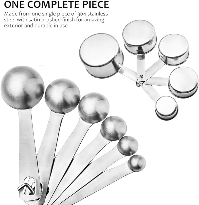 Accmor 11 Piece Stainless Steel Measuring Spoons Cups Set, Premium Stackable Tablespoons Measuring Set for Gift Dry Liquid Ingredients Cooking Baking