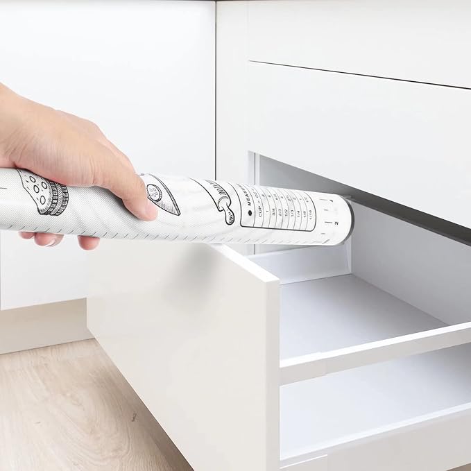 Silicone Pastry Mat - Non-Slip with Measurement Baking Mat for Fondant/Rolling Dough/Pie Crust/Pizza and Cookies - Oven Liner/Counter Mat/Kneading Mat,24" x 32", Black