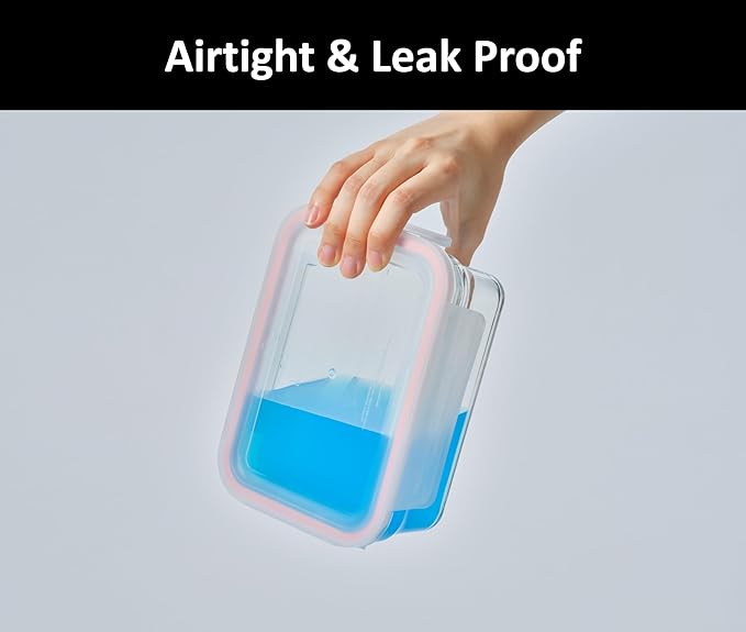 GLASSLOCK Smart 20-Piece Glass Food Storage Set - 100% Airtight & Leakproof, BPA Free lids, Freezer to Oven Safe, Meal Prep