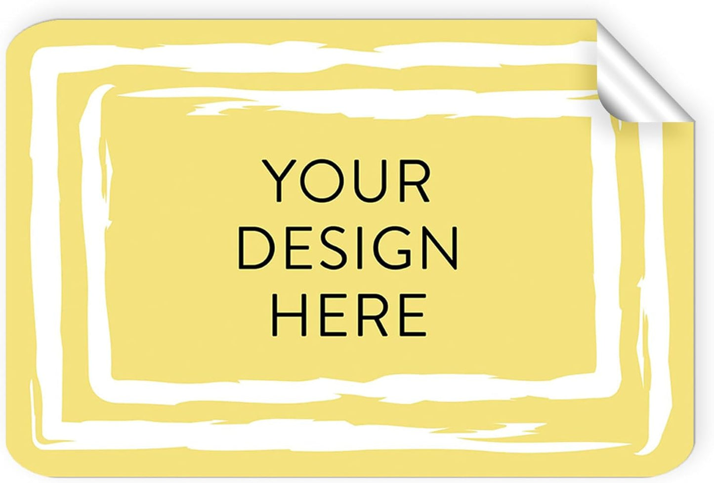 5-1000 Custom Vinyl Stickers - Upload Your own Image, Text, Design, Logo - Personalized Logo Labels for Handmade, Packaging, Bottle, Jars, Candle, Brand Stickers (Lemon Swirls, 4x2)