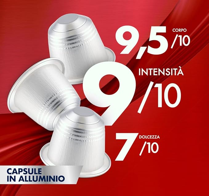 Caffe Borbone Aluminum Coffee Pods Compatible with Nespresso Original Machines, Magica Palermo, Medium Roast, Intense and Full-Bodied, Genuine Italian Coffee - 50 Count