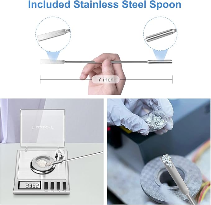Fuzion Milligram Scale, 50g/0.001g Digital Milligram Scale with Calibration Weights, Jewelry and Gem Scale, Mg Scale for Powder, Reloading, Includes Scoop, Powder Pan and Tweezers