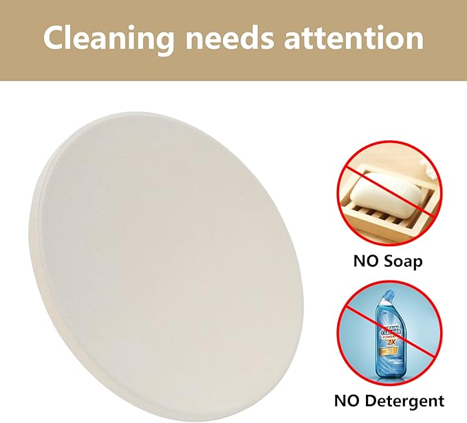 GasSaf 10" Round Pizza Stone for Oven and Grill, Small Baking Stone Safe and Duraable Cordierite, Cooking Stones for Baking Crisp Crust Pizza, Bread