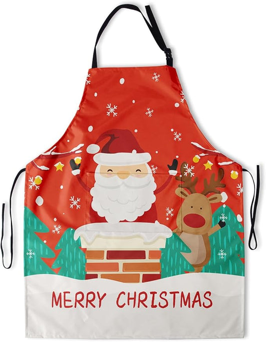 Funny Animal Apron with 2 Pockets Waterproof for Men Women Kitchen Garden Decor
