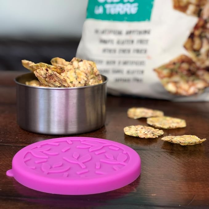 TAVVA 2 X 12 oz Containers with Lids - Leakproof w/Silicone Lids - BPA Free - Dishwasher & Freezer Safe - Portable & Reusable - Stainless Steel Snack Containers 12oz