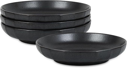 Stone Lain Rio 4-Piece Pasta Bowl Set Stoneware, Black