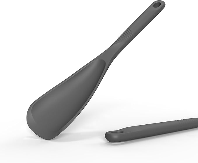 Silicone Cooking Utensils Set - 600°F Heat Resistant, Nonstick Kitchen Utensil Set with Spatulas, Spoons, Whisk, Tongs, BPA Free, Dishwasher Safe (Gray)