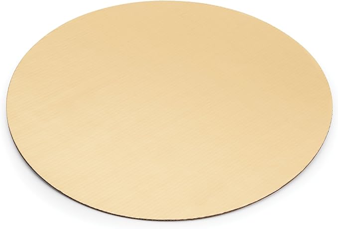 Fox Run 12-Piece Cardboard Scalloped Cake Circle Base, 12 x 12 x 0.25 inches, Gold
