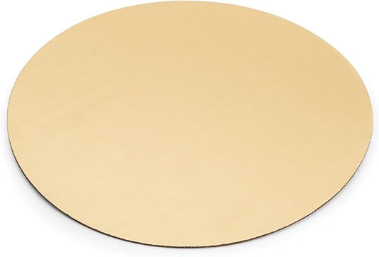 Fox Run 12-Piece Cardboard Scalloped Cake Circle Base, 12 x 12 x 0.25 inches, Gold