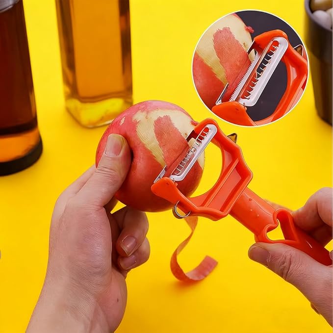 Pelador Multifuncional 2-En-1, Multifunctional Kitchenware Set, Stainless Steel Vegetable Peeler, Fruit and vegetable peeler (1Pcs)