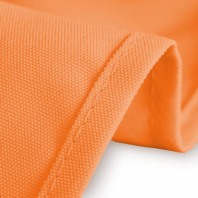 LTC LINENS 2 Pack Orange Rectangular Tablecloths 70 x 120 Inches for 6 or 8 Feet Rectangle Banquet Tables with Half-Drop - Stain and Wrinkle Resistant Polyester Cloth Table Covers for Party, Wedding