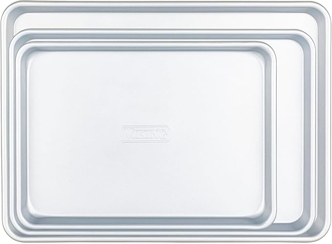 Viking 3-Piece Nonstick Baking Sheet Set, Silver