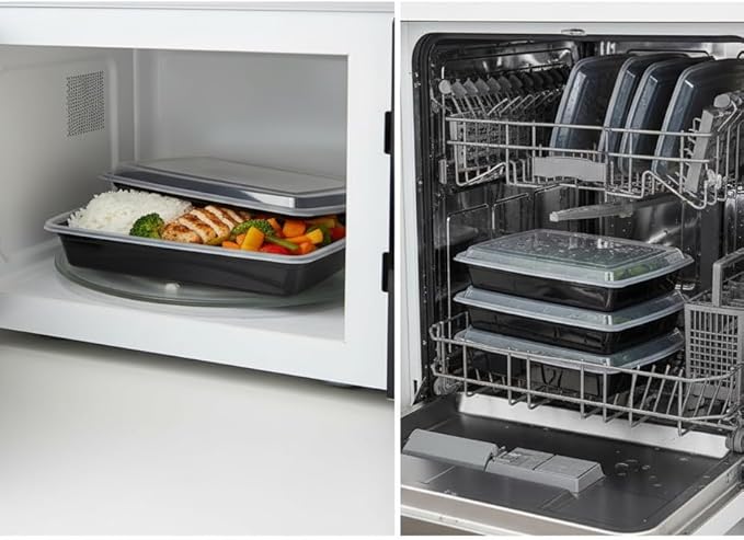 50 sets Rectangle 58oz Meal Prep Containers with lids Microwavable Food Container Plastic BPA Free Rectangle