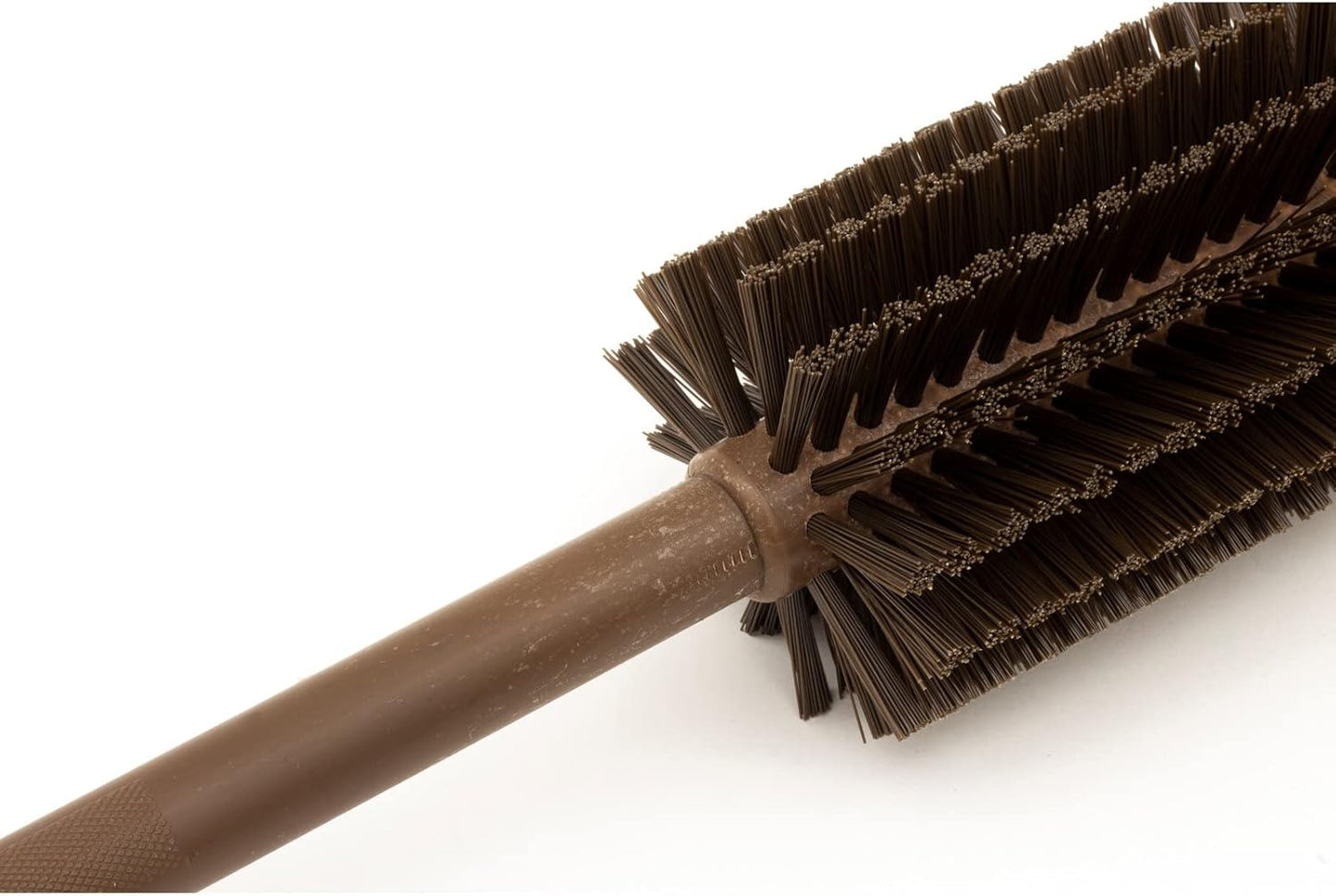 SPARTA Large Water Bottle Brush Ideal for Wide-Mouth Jars, Bottles and Tumblers, Dishwashing Tool with Handle for Home and Commercial Kitchens, Plastic, 16 Inches, Brown, (Pack of 4)