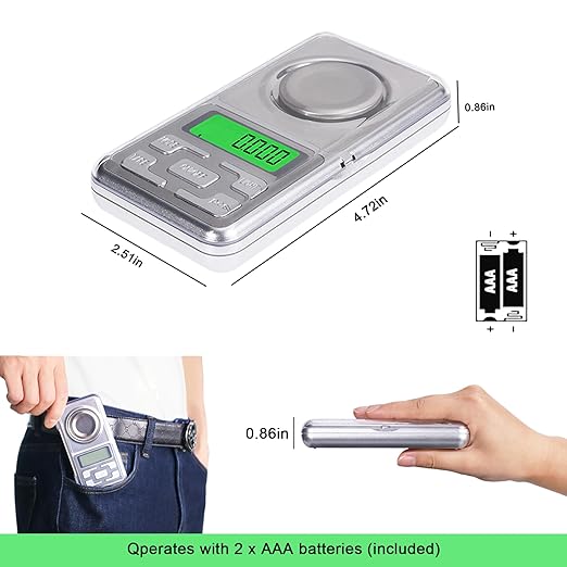 Digital Milligram Scale 50/0.001 Gram Accuracy,Small Jewellery Coin Powder Pocket Scale Digital Gram and Oz,Digital Gram Scale with LCD for Medicine, Gold, Gem, Reloading