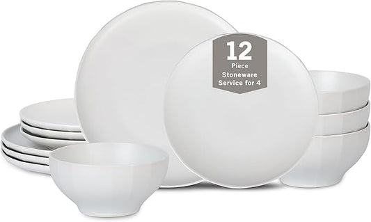 Stone Lain Rio 12-Piece Dinnerware Set Stoneware, Beige