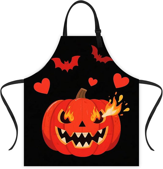 Halloween Apron Home Kitchen Cooking Baking Gardening for Women Men with Pockets waterproof 32x28 inch