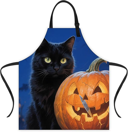 Halloween Apron Home Kitchen Cooking Baking Gardening for Women Men with Pockets waterproof 32x28 inch