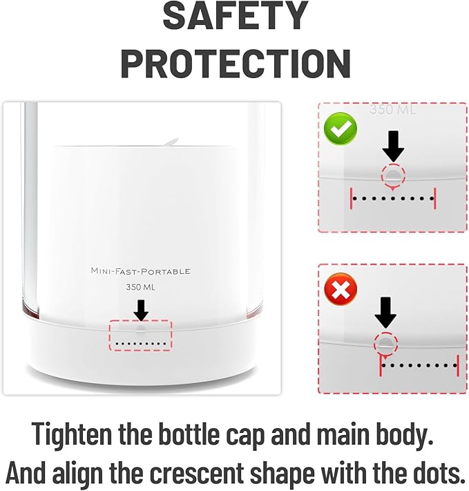 OTPEIR Portable Blender for Shakes and Smoothies with 11.83 Oz Travel Cup and Lid,Durable Stainless Steel Blades for Juice Blending Performance, White