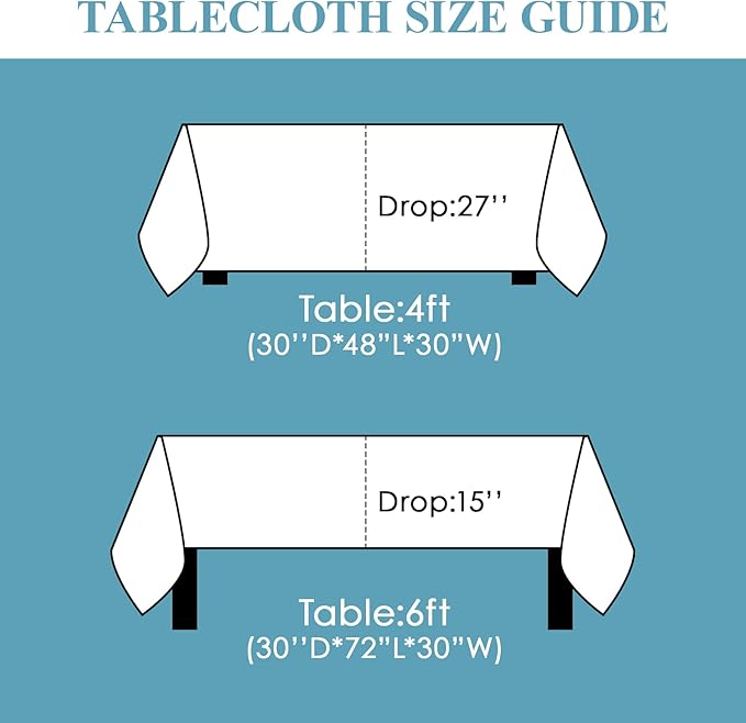 VidaFete 60*84inch Rectangle Tablecloth Polyester Table Cloth，Stain Resistant and Wrinkle Polyester Dining Table Cover for Kitchen Dinning Party Wedding Rectangular Tabletop Buffet Decoration(White)