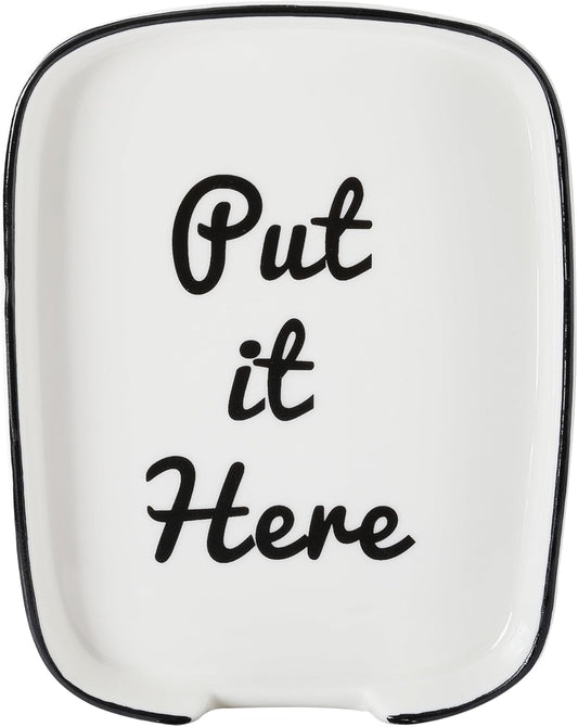 Spoon Rest for Stove Top, Ceramic Spoon Holder for Kitchen Counter, White and Cute Coffee Spoon Rest, Large Cooking Utensil Rest for Spoon, Spatula, Ladle (5.8 * 4.5 inch)