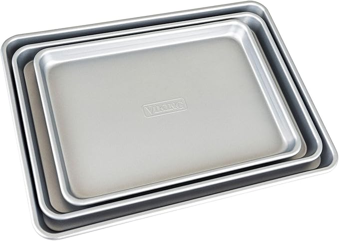 Viking 3-Piece Nonstick Baking Sheet Set, Silver