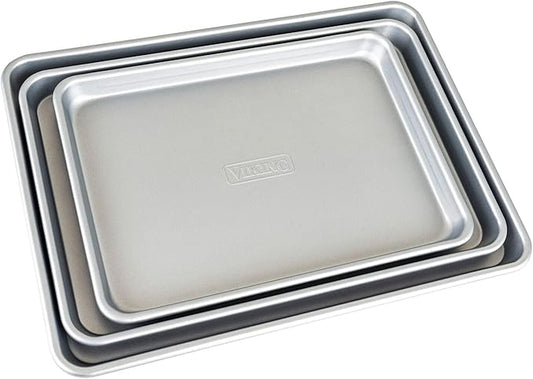 Viking 3-Piece Nonstick Baking Sheet Set, Silver