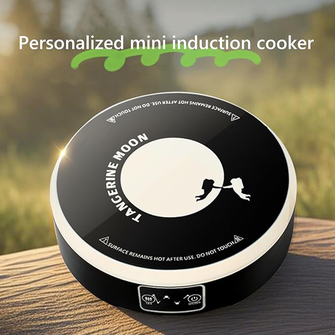 Portable Induction Cooktop with 2-Qt Pot - 650W Fast Heating, Low Noise | 7-Inch Mini Cooker for Travel, Home,Camping & RV | Flameless, Compact Space-Saving Design