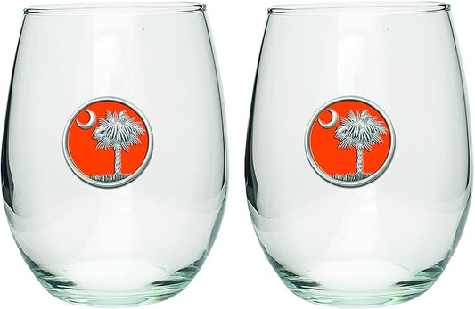 Heritage Pewter Motorcycle Glass Goblets – Set of 2 | 12 OZ Goblet Wine Glasses | Expertly Crafted Pewter Glass