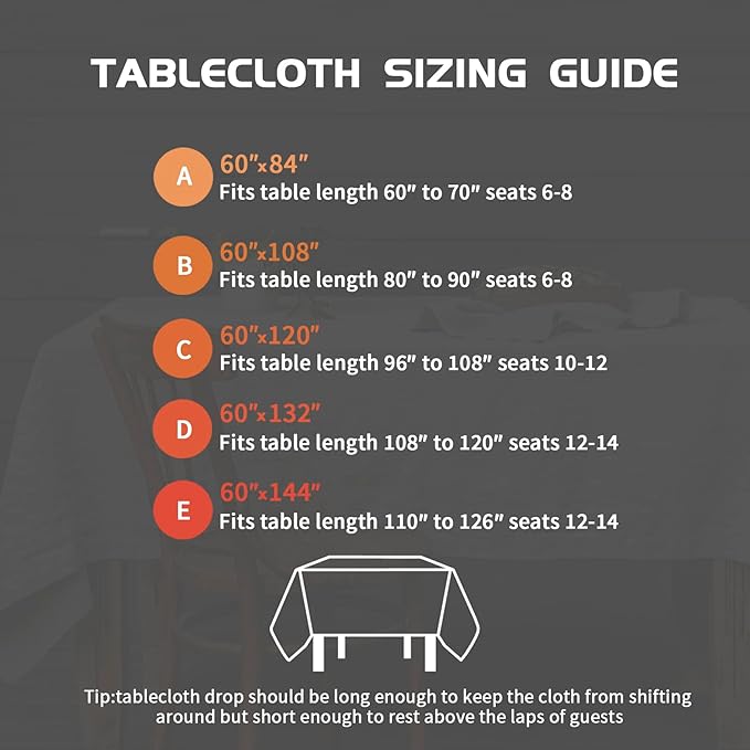 EVERLY Linen Rectangle Tablecloths 60x120Inches for Dining Room Kitchen Buffet Parties Picnic Events Weddings and Restaurants, Decorative Halloween Thanksgiving Machine Washable Tablecloths-SaGa Green