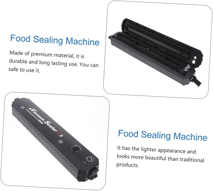 Automatic Vacuum Sealer Machine Multi-function Food Sealing Tool with Pre-cut Bags Compact Portable Kitchen Gadget US Plug for Home and Commercial Use