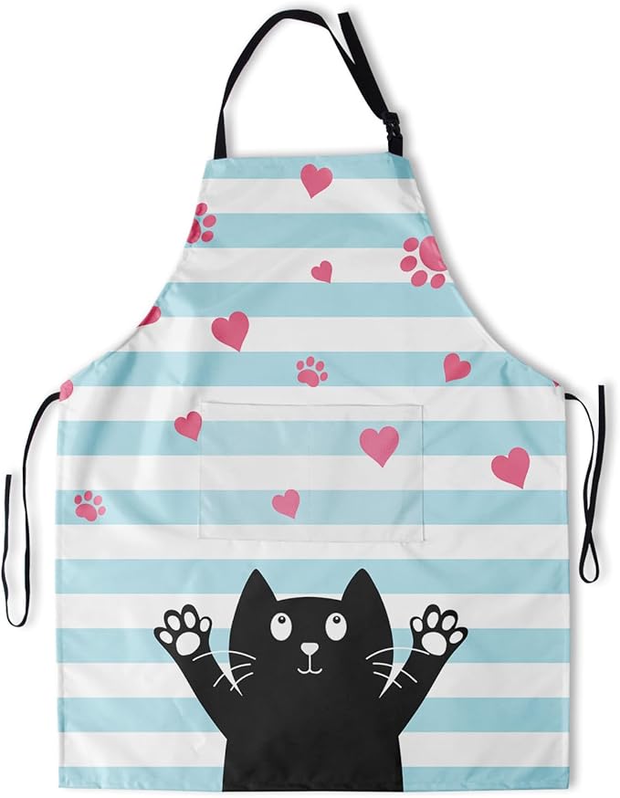 Funny Animal Apron with 2 Pockets Waterproof for Men Women Kitchen Garden Decor