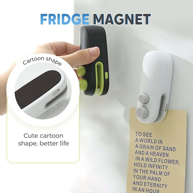 Mini Bag Sealer with Cutter and Magnet, 2026 New Portable Rechargeable Handheld Vacuum Food Sealer Bag Sealing Machine, Chip Bag Sealer for Chips Snacks Plastic Bags Fresh Storage (Blue)