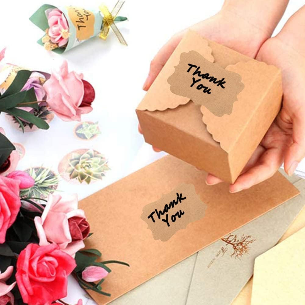 2" x 3" Kraft Label Stickers Writable Gift Labels, 200PCS Self-Adhesive Brown Labels for Essential Oil Bottle, Jars, Food Storage or Gift Decoration