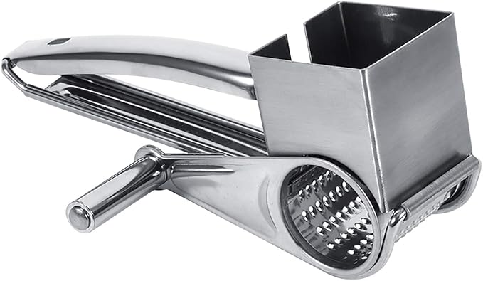 Rotary Cheese Grater, Stainless Steel Manual Cheese Grater Mill with 1 Multifunctional Drum Blades, Kitchen Kitchen Craft Manual hand held Cheese Chocolate