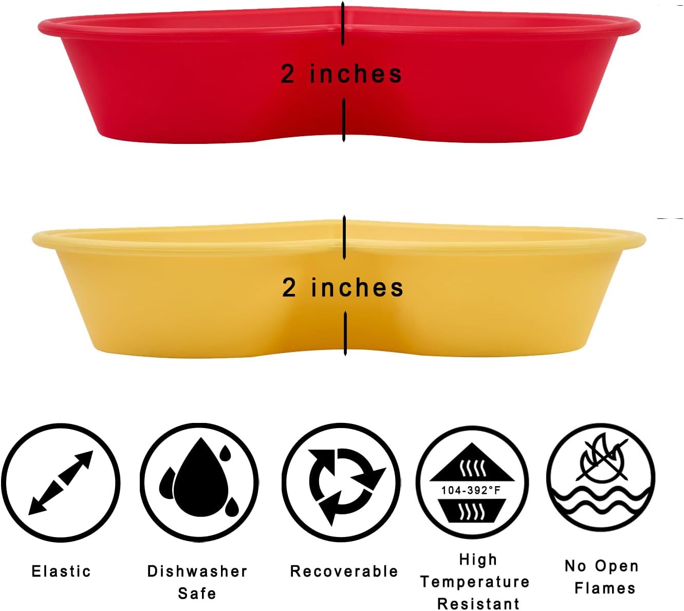 Silicone Heart Shaped Cake Pans 10 Inch 2 Pack