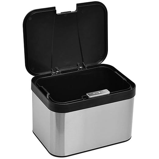 Compost Bin for Countertop, Compost Bucket Indoor Sealed, Food Waste Caddy, 1.13 Gallon Kitchen Compost Container with Lid, Compact and Easy Clean, Black Matte