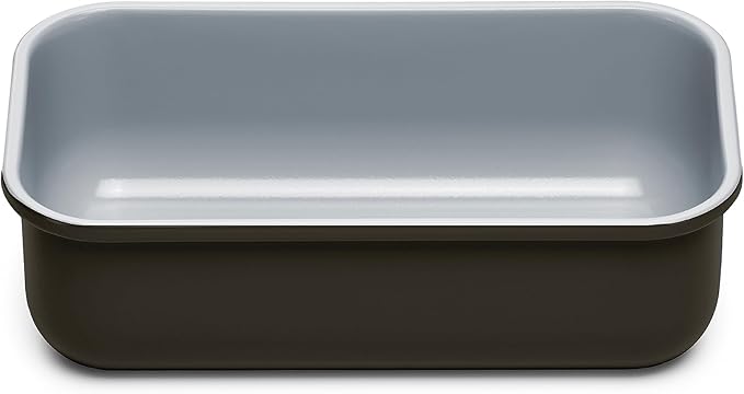 Caraway Non-Stick Ceramic 1 lb Loaf Pan - Naturally Slick Ceramic Coating - Non-Toxic, PTFE & PFOA Free - Perfect for Pound Cakes, Breads, & More - Black