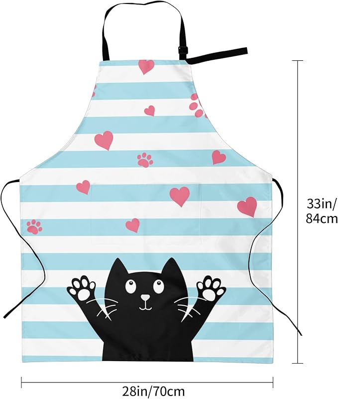 Funny Animal Apron with 2 Pockets Waterproof for Men Women Kitchen Garden Decor