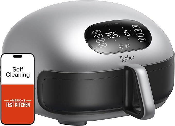 Dome 2 Air Fryer, Extra Large Airfryer with Superior Airflow, Self-cleaning Smart Digital Fryer with PFAS free Basket for Quick Easy Meals, Up to 32 Chicken Wings Capacity [New Version]