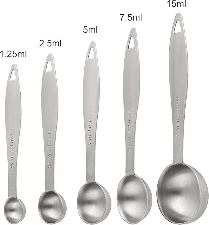 Smithcraft Measuring Cups and Spoons, 12 Piece Metric & US 18/8 Stainless Steel Measuring Cup and Spoon Set, Dry Metal Measuring Cups Spoons & Leveler & Measure Equivalents for Kitchen & Baking