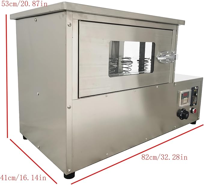 Commercial Rotational Pizza Cone Oven Stainless Steel Electric Pizza Cone Baking Machine with 12pcs Pizza Cone Bases Can be Used with Pizza Cone Making Machine 110V 2000W