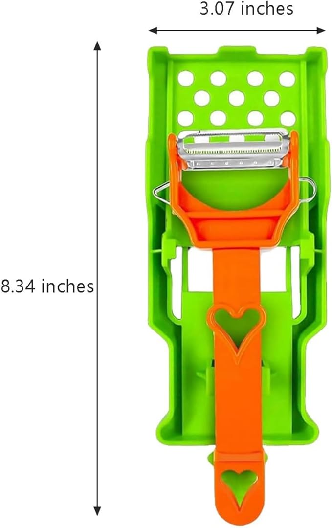 Pelador Multifuncional 2-En-1, Set Patient Peeler, Multifunctional Single-Blade Peelers, 2 in 1 Multifunctional Peeler & Julienne Set with Grating Plate Great for Fruit and Vegetable (2pcs)